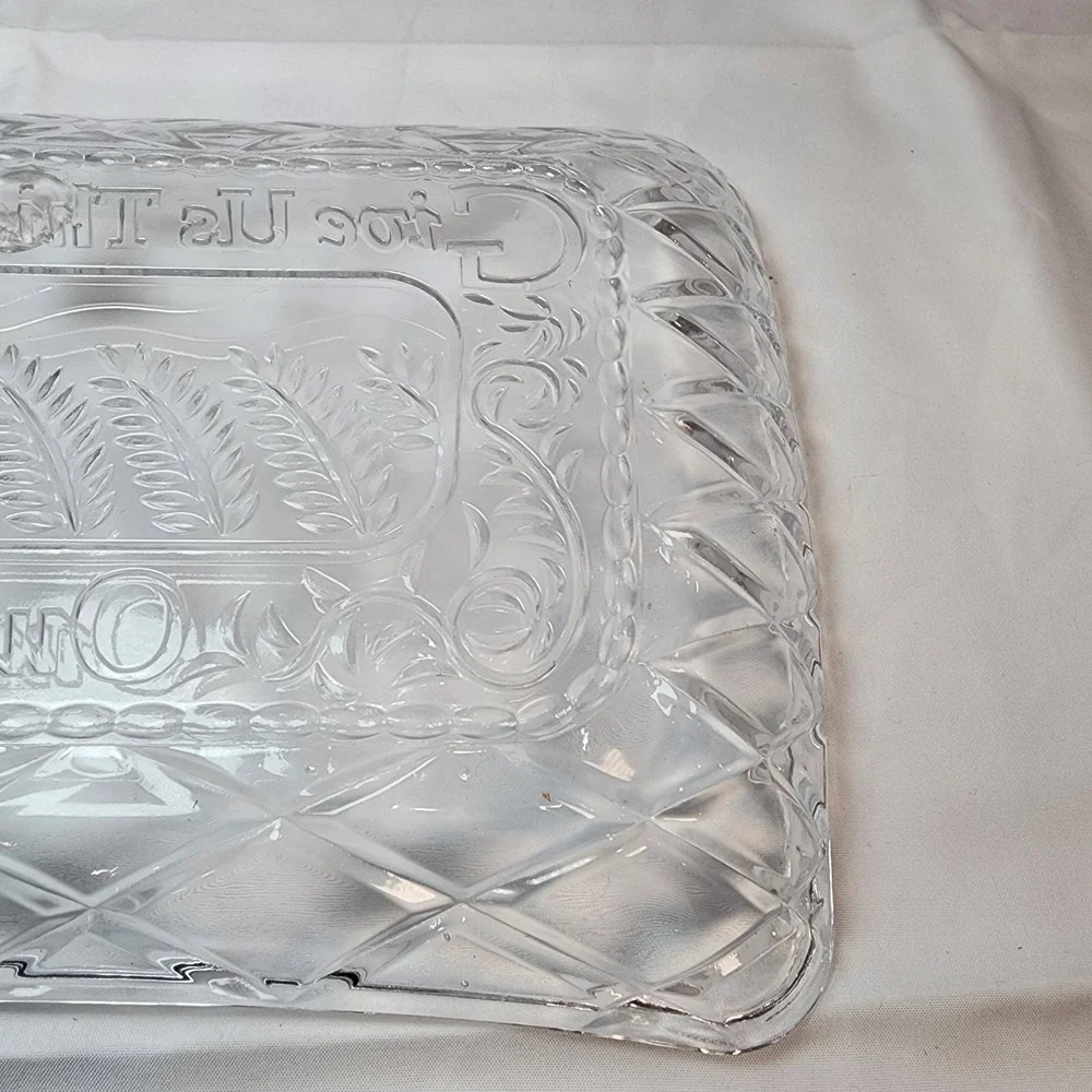 Vintage Fifth Ave Muirfield Crystal Gla Tray 